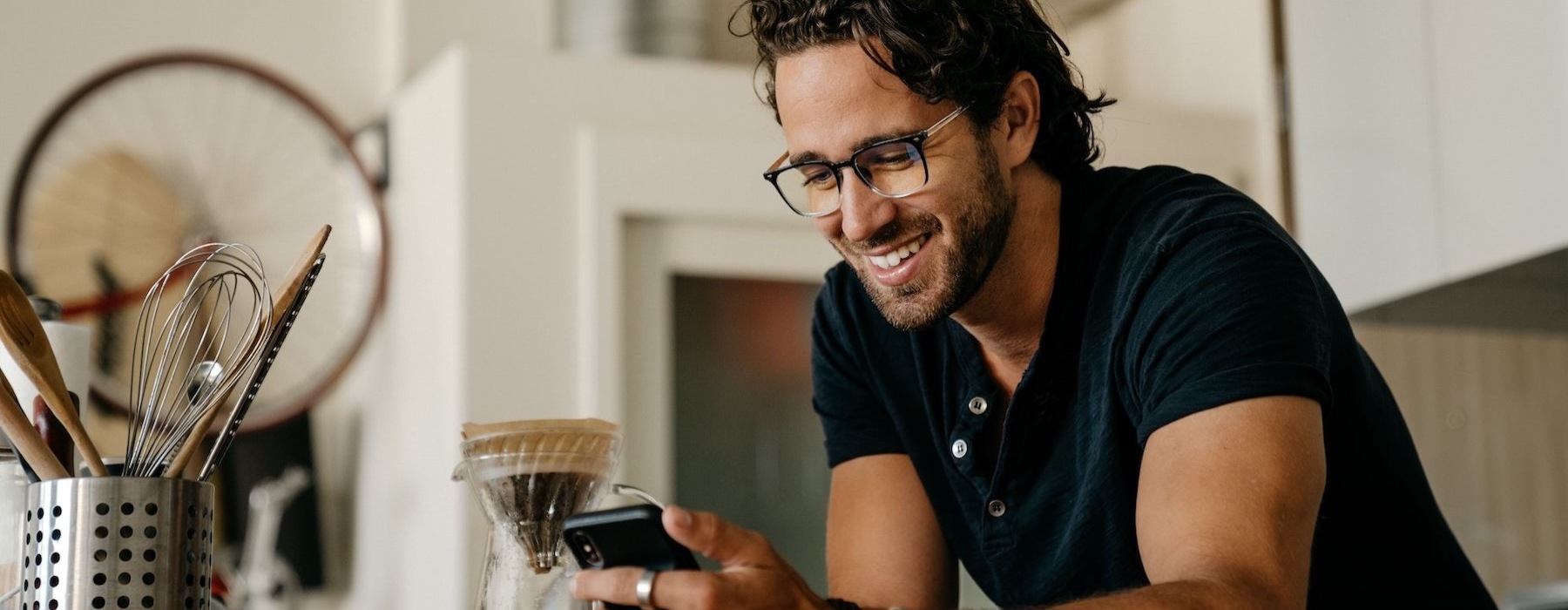 a man holding a phone