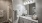 a bathroom with a marble countertop